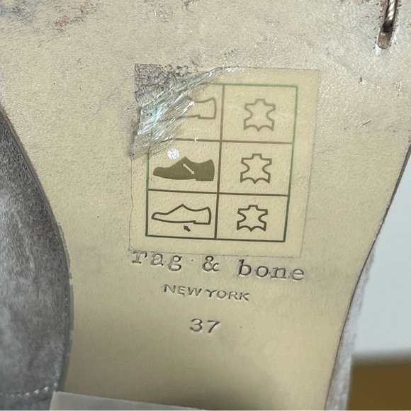 Rag & Bone Margot Fringe Cap Toe Suede Booties Size EU 37 Women - Picture 11 of 11